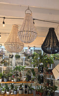 Handcrafted Indonesian Bead Chandeliers - large white