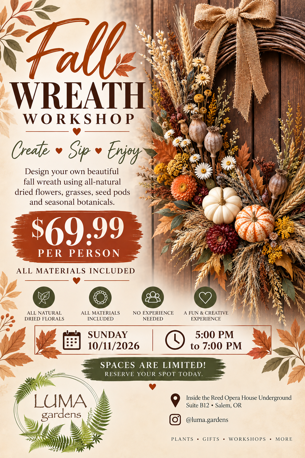 Fall Wreath Workshop