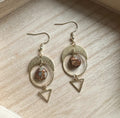 Imperial Jasper Triangle Hoop Earrings