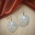 Large Leaf Monstera Earings