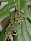 Snake Cutout Triangle Earings