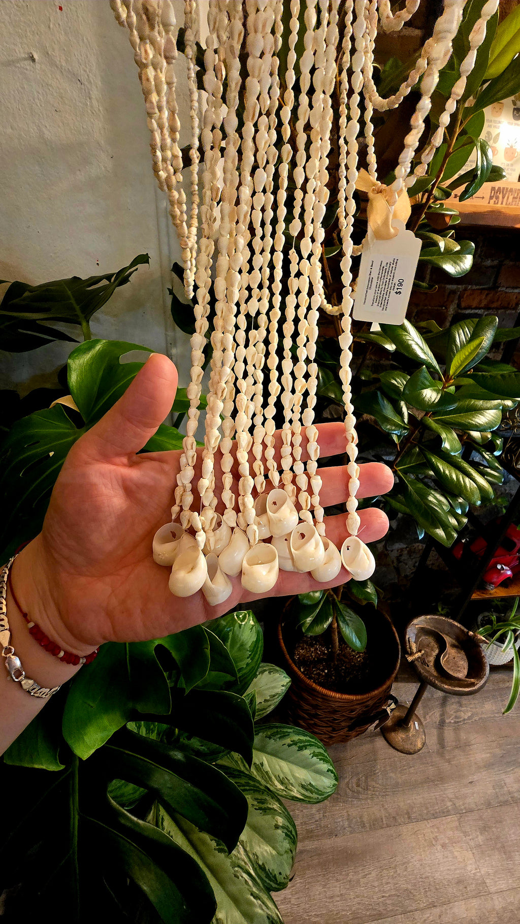 Handcrafted Indonesian Shell & Bead Chandelier