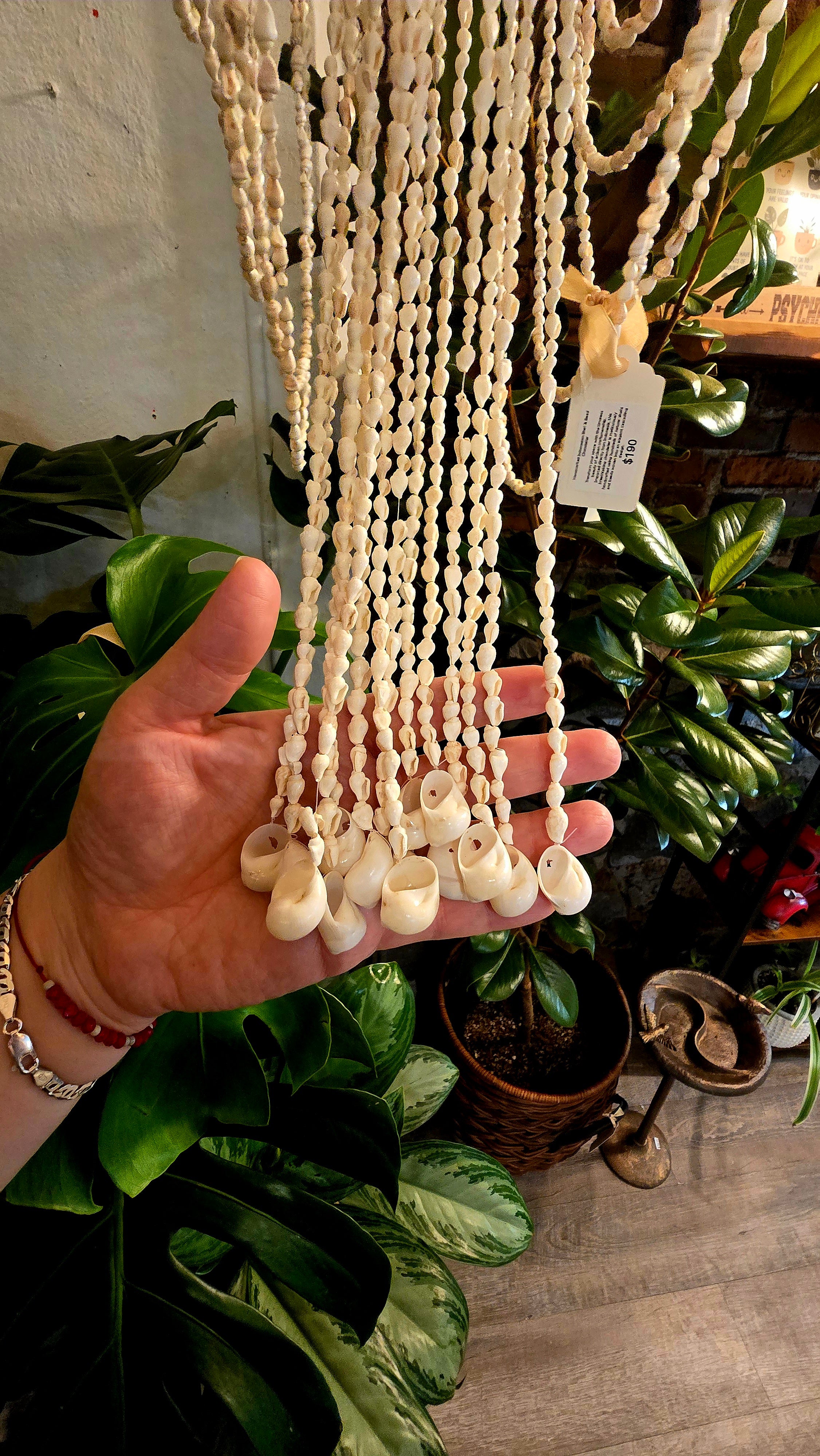 Handcrafted Indonesian Shell & Bead Chandelier